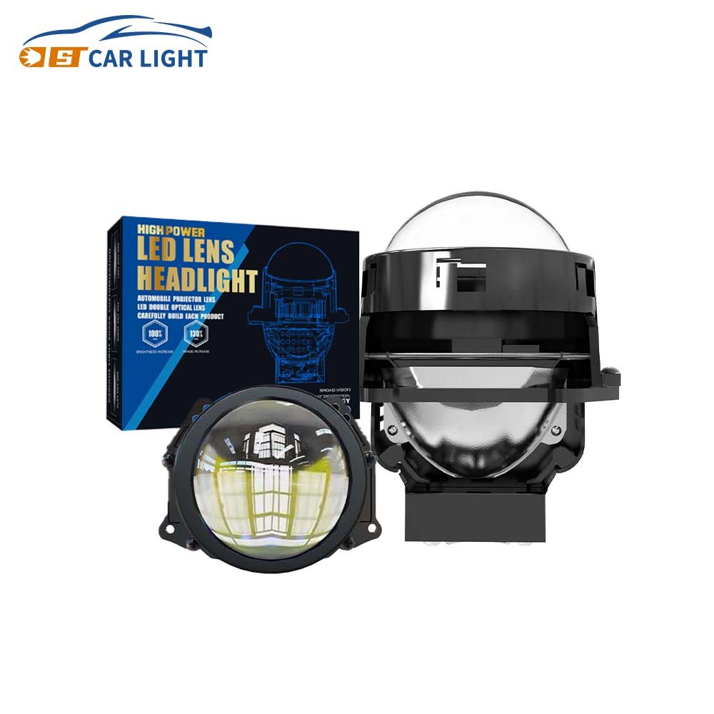 New Arrival K01 3 Inch 75W 6500K 15V Non Destructive RHD LHD Flat Cut Off Blue Len Bi Led Projector Headlight